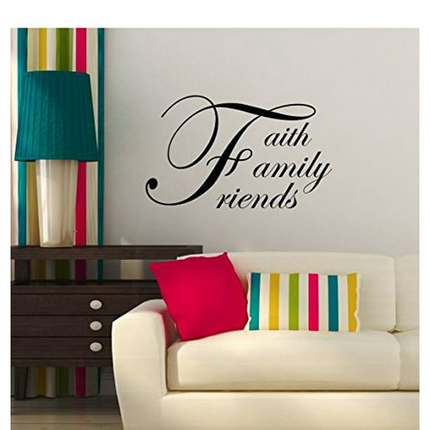 **Faith Family Friends Vinyl Wall Decal Decor **